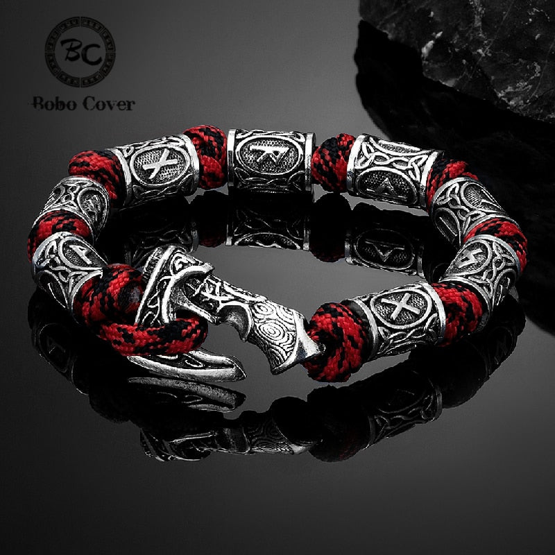 Norse Viking Axe Bracelet || Mens Jewelry Wristband