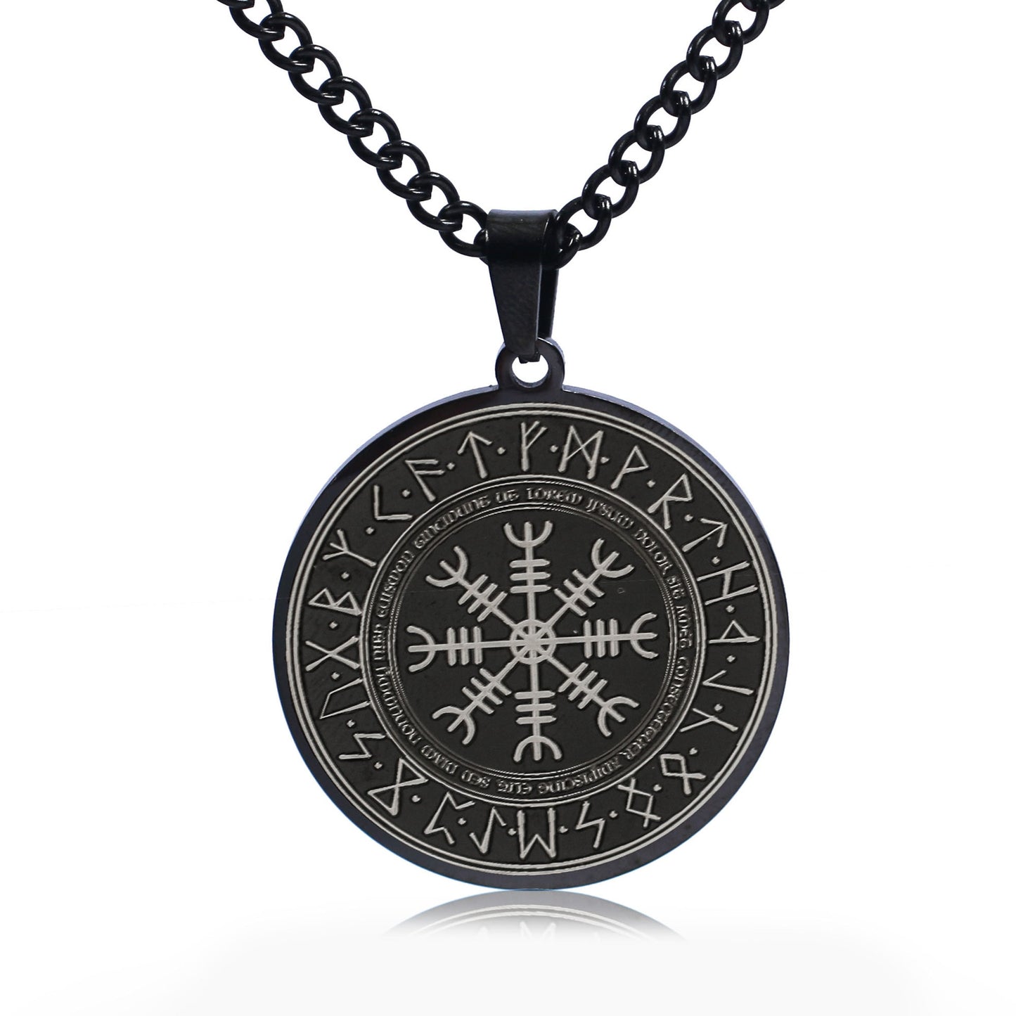 Vintage Viking Rune Compass || Mens Jewelry Pendant