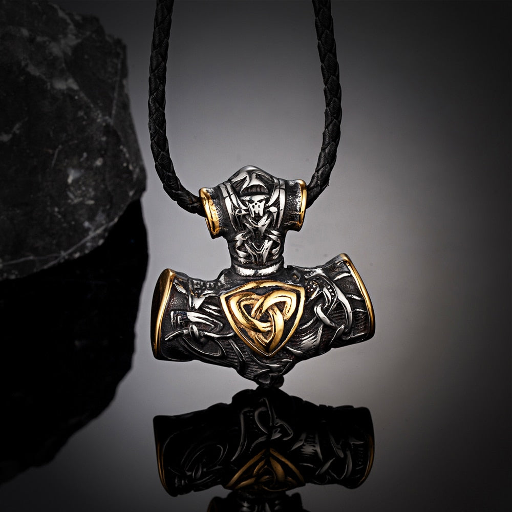 Runic Viking Anchor Pendant || Mens Jewelry Neclace